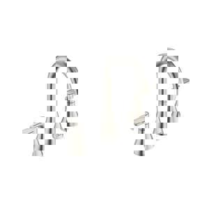 Two Handle Widespread Bathroom Sink Faucet in Brushed Nickel